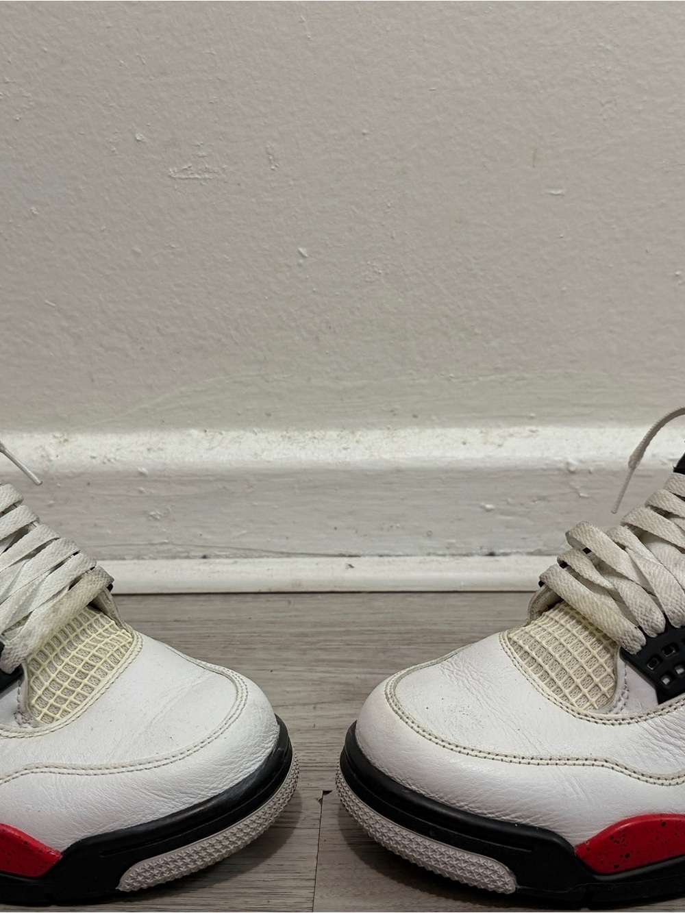 Jordan Kids White and Red Retro-Style Basketball Sneakers - Picture 2 of 4